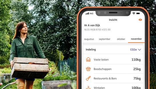 Nieuwe appfunctie ING koppelt CO2-uitstoot aan uitgaven